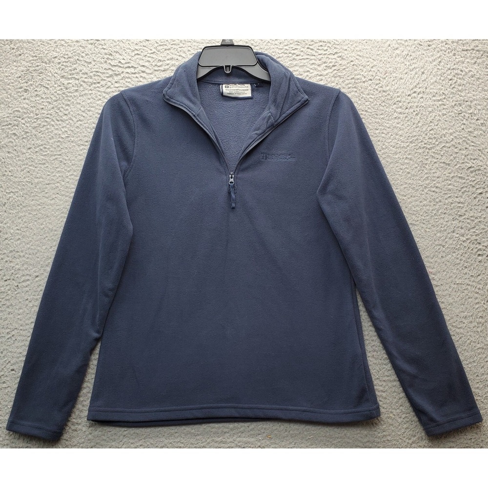 Mountain Warehouse Sweatshirt Womens Medium‎ Navy Fleece Quarter Zip Pony Logo